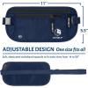 imageVENTURE 4TH Travel Money Belt  Slim Passport Holder RFID Blocking Travel Pouch to Protect Cash Credit Cards and Travel Documents BrownNavy Blue