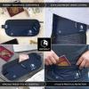 imageVENTURE 4TH Travel Money Belt  Slim Passport Holder RFID Blocking Travel Pouch to Protect Cash Credit Cards and Travel Documents BrownNavy Blue