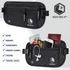 imageVENTURE 4TH Travel Money Belt  Slim Passport Holder RFID Blocking Travel Pouch to Protect Cash Credit Cards and Travel Documents BrownPure Black
