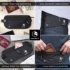 imageVENTURE 4TH Travel Money Belt  Slim Passport Holder RFID Blocking Travel Pouch to Protect Cash Credit Cards and Travel Documents BrownPure Black