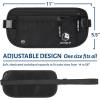 imageVENTURE 4TH Travel Money Belt  Slim Passport Holder RFID Blocking Travel Pouch to Protect Cash Credit Cards and Travel Documents BrownPure Black