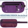 imageVENTURE 4TH Travel Money Belt  Slim Passport Holder RFID Blocking Travel Pouch to Protect Cash Credit Cards and Travel Documents BrownPurple