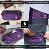 imageVENTURE 4TH Travel Money Belt  Slim Passport Holder RFID Blocking Travel Pouch to Protect Cash Credit Cards and Travel Documents BrownPurple