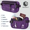 imageVENTURE 4TH Travel Money Belt  Slim Passport Holder RFID Blocking Travel Pouch to Protect Cash Credit Cards and Travel Documents BrownPurple
