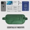 imageVENTURE 4TH Travel Money Belt  Slim Passport Holder RFID Blocking Travel Pouch to Protect Cash Credit Cards and Travel Documents BrownSleek Army Green