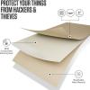 imageVENTURE 4TH Travel Money Belt  Slim Passport Holder RFID Blocking Travel Pouch to Protect Cash Credit Cards and Travel Documents BrownSleek Beige