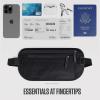 imageVENTURE 4TH Travel Money Belt  Slim Passport Holder RFID Blocking Travel Pouch to Protect Cash Credit Cards and Travel Documents BrownSleek Black