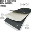 imageVENTURE 4TH Travel Money Belt  Slim Passport Holder RFID Blocking Travel Pouch to Protect Cash Credit Cards and Travel Documents BrownSleek Gray