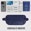 imageVENTURE 4TH Travel Money Belt  Slim Passport Holder RFID Blocking Travel Pouch to Protect Cash Credit Cards and Travel Documents BrownSleek Navy Blue