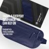 imageVENTURE 4TH Travel Money Belt  Slim Passport Holder RFID Blocking Travel Pouch to Protect Cash Credit Cards and Travel Documents BrownSleek Navy Blue