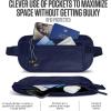 imageVENTURE 4TH Travel Money Belt  Slim Passport Holder RFID Blocking Travel Pouch to Protect Cash Credit Cards and Travel Documents BrownSleek Navy Blue
