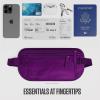 imageVENTURE 4TH Travel Money Belt  Slim Passport Holder RFID Blocking Travel Pouch to Protect Cash Credit Cards and Travel Documents BrownSleek Purple