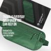 imageVENTURE 4TH Travel Money Belt  Slim Passport Holder RFID Blocking Travel Pouch to Protect Cash Credit Cards and Travel Documents GraySleek Army Green