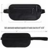 imageVENTURE 4TH Travel Money Belt  Slim Passport Holder RFID Blocking Travel Pouch to Protect Cash Credit Cards and Travel Documents GraySleek Black