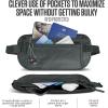 imageVENTURE 4TH Travel Money Belt  Slim Passport Holder RFID Blocking Travel Pouch to Protect Cash Credit Cards and Travel Documents GraySleek Gray