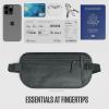 imageVENTURE 4TH Travel Money Belt  Slim Passport Holder RFID Blocking Travel Pouch to Protect Cash Credit Cards and Travel Documents GraySleek Gray