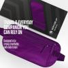imageVENTURE 4TH Travel Money Belt  Slim Passport Holder RFID Blocking Travel Pouch to Protect Cash Credit Cards and Travel Documents GraySleek Purple