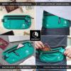 imageVENTURE 4TH Travel Money Belt  Slim Passport Holder RFID Blocking Travel Pouch to Protect Cash Credit Cards and Travel Documents GrayTurquoise