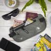 imageVENTURE 4TH Travel Money Belt Bundle Gray and Silver Slim Passport Holder RFID Blocking Travel Pouch to Protect Cash Credit Cards and Travel Documents