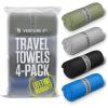 imageVENTURE 4TH  4pcs Quick Dry Towels Microfiber Travel Towels Ideal for Camping Hiking Backpacking Gym Lightweight ampamp Fast Drying Travel Towels for Body Compact ampamp Easy to Pack  4 Pack Extra Large4pack Multicolor