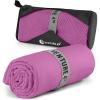 imageVENTURE 4TH Quick Dry Towel Microfiber Travel Towel Ideal for Camping Hiking Backpacking Gym Lightweight ampamp Fast Drying Travel Towels for Body Compact ampamp Easy to Pack  Light Gray Extra LargePurple