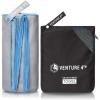 imageVENTURE 4TH Quick Dry Travel Towel  Fast Drying Ultra Soft Microfiber Towels  Essential for Camping Backpacking Yoga Swimming Gym Sports and Beach  3 Compact SizesGray Blue