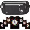 imageVENTURE 4TH Slim Minimalist Design RFID Money Belt with RFID Blocking Sleeves for Men and Women  Ideal for Keeping Your Cash Credit Card Passport Phone Secure When Traveling  BrownBlack
