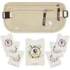 imageVENTURE 4TH Slim Minimalist Design RFID Money Belt with RFID Blocking Sleeves for Men and Women  Ideal for Keeping Your Cash Credit Card Passport Phone Secure When Traveling  BrownBeige