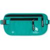 imageVENTURE 4TH Travel Money Belt  Slim Passport Holder RFID Blocking Travel Pouch to Protect Cash Credit Cards and Travel Documents GrayTurquoise