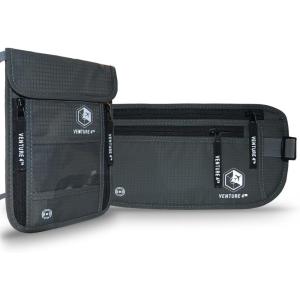 imageTravel Money Belt and Neck Pouch Bundle  RFID Blocking Technology to Keep your Cash Credit Cards Passports and Phone Safe