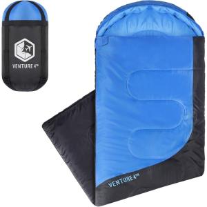 imageVENTURE 4TH Backpacking Sleeping Bag  XXL Double and Single Sizes  Lightweight Warm ampamp Cold Weather Sleeping Bags for Adults Kids ampamp Couples  Ideal for Hiking Camping ampamp Outdoor Adventures30lbs  BlueGray