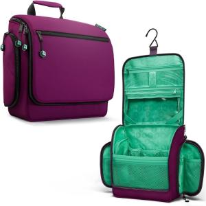 imageVENTURE 4TH Hanging Travel Toiletry Bag for Women ampamp Men  Travel Organizer with Expandable Compartments ampamp Removable Clear Pouch for Toiletries PurpleMintPurpleMint
