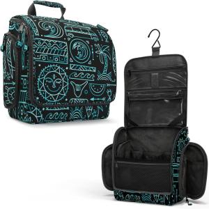 imageVENTURE 4TH Hanging Travel Toiletry Bag for Women ampamp Men  Travel Organizer with Expandable Compartments ampamp Removable Clear Pouch for Toiletries RedSurfing Vibes