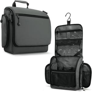 imageVENTURE 4TH Hanging Travel Toiletry Bag for Women ampamp Men  Travel Organizer with Expandable Compartments ampamp Removable Clear Pouch for Toiletries PurpleMintShadow Gray