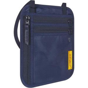 imageVENTURE 4TH RFID Blocking Travel Neck Wallet  Security Neck Pouch Passport Holder with Nylon Lining GreenNavy Blue