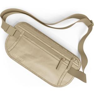 imageVENTURE 4TH Travel Money Belt  Slim Passport Holder RFID Blocking Travel Pouch to Protect Cash Credit Cards and Travel Documents BrownSleek Beige