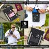 imageVENTURE 4TH Passport Holder Neck Wallet with RFID Blocking Nylon Lining  Hidden Neck Pouch for Travel Sleek BlackBlack