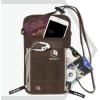 imageVENTURE 4TH Passport Holder Neck Wallet with RFID Blocking Nylon Lining  Hidden Neck Pouch for Travel Sleek BlackBrown