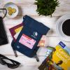 imageVENTURE 4TH Passport Holder Neck Wallet with RFID Blocking Nylon Lining  Hidden Neck Pouch for Travel Sleek BlackNavy Blue