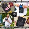 imageVENTURE 4TH Passport Holder Neck Wallet with RFID Blocking Nylon Lining  Hidden Neck Pouch for Travel Sleek BlackPure Black