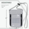 imageVENTURE 4TH Passport Holder Neck Wallet with RFID Blocking Nylon Lining  Hidden Neck Pouch for Travel Sleek BlackSilver