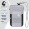 imageVENTURE 4TH Passport Holder Neck Wallet with RFID Blocking Nylon Lining  Hidden Neck Pouch for Travel Sleek BlackSilver