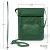 imageVENTURE 4TH Passport Holder Neck Wallet with RFID Blocking Nylon Lining  Hidden Neck Pouch for Travel Sleek BlackSleek Army Green
