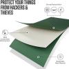 imageVENTURE 4TH Passport Holder Neck Wallet with RFID Blocking Nylon Lining  Hidden Neck Pouch for Travel Sleek BlackSleek Army Green