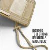 imageVENTURE 4TH Passport Holder Neck Wallet with RFID Blocking Nylon Lining  Hidden Neck Pouch for Travel Sleek BlackSleek Beige