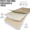 imageVENTURE 4TH Passport Holder Neck Wallet with RFID Blocking Nylon Lining  Hidden Neck Pouch for Travel Sleek BlackSleek Beige