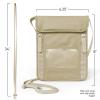 imageVENTURE 4TH Passport Holder Neck Wallet with RFID Blocking Nylon Lining  Hidden Neck Pouch for Travel Sleek BlackSleek Beige