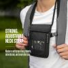 imageVENTURE 4TH Passport Holder Neck Wallet with RFID Blocking Nylon Lining  Hidden Neck Pouch for Travel Sleek BlackSleek Black