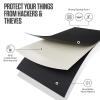 imageVENTURE 4TH Passport Holder Neck Wallet with RFID Blocking Nylon Lining  Hidden Neck Pouch for Travel Sleek BlackSleek Black
