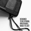 imageVENTURE 4TH Passport Holder Neck Wallet with RFID Blocking Nylon Lining  Hidden Neck Pouch for Travel Sleek BlackSleek Black